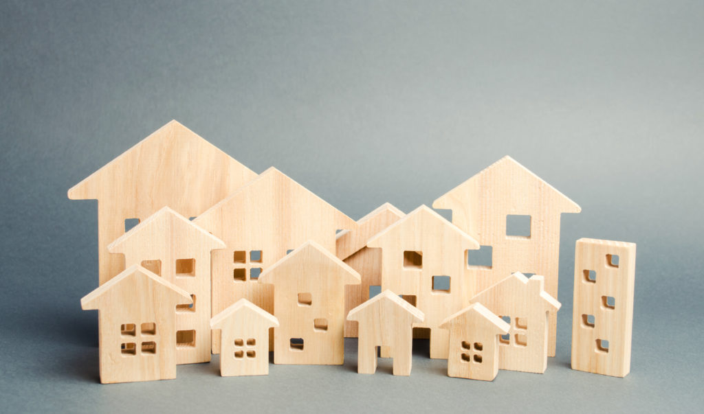 Miniature,Wooden,Houses.,Real,Estate.,City.,Agglomeration,And,Urbanization.,Real