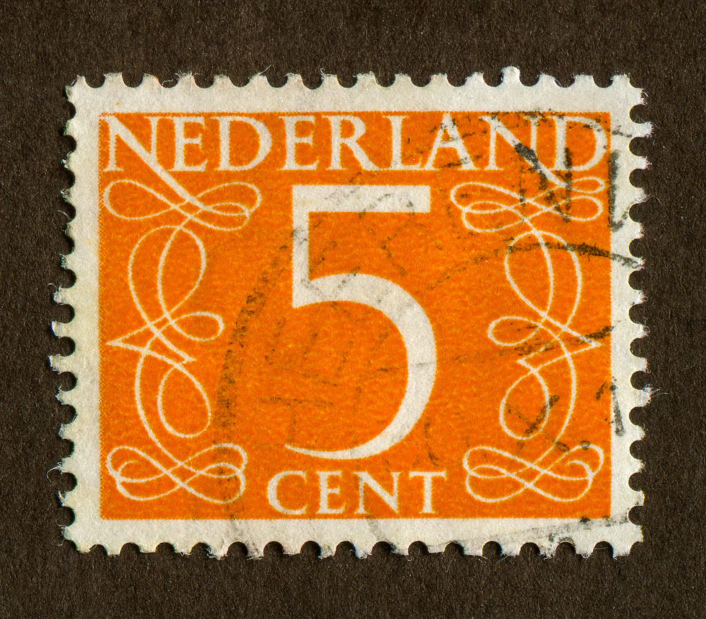 Netherlands,Stamp,No,Circa,Date:,A,Stamp,Printed,In,Netherlands
