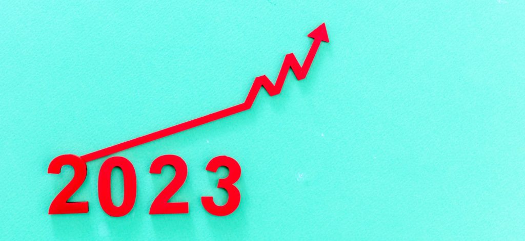 2023,Economic,Growth,Or,Financial,Crisis.,New,Year,Number,And