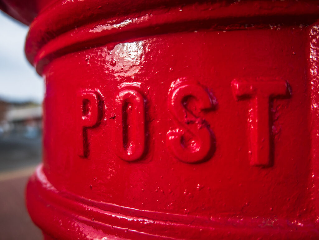 Detail,Of,A,Traditional,Red,British,Royal,Mail,Post,Box