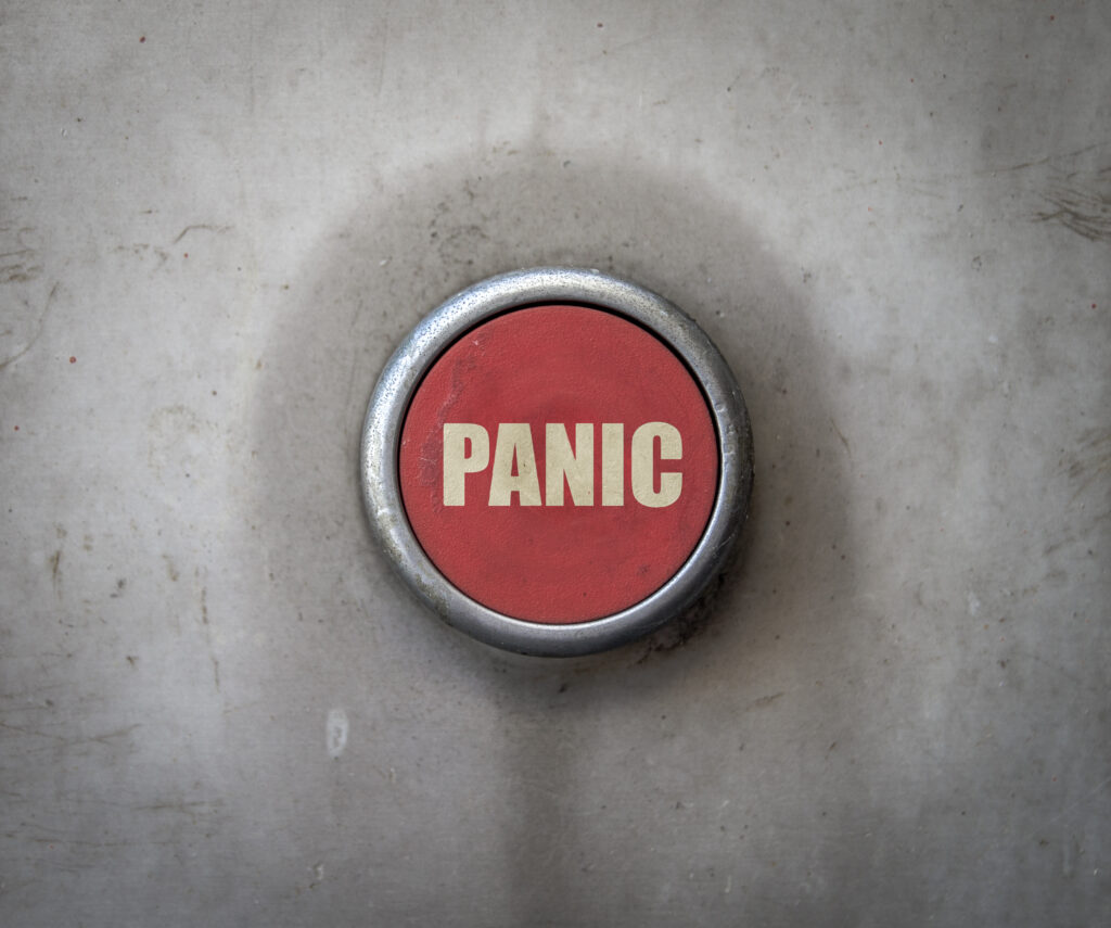 A,Retro,Filtered,Image,Of,An,Industrial,Style,Red,Panic