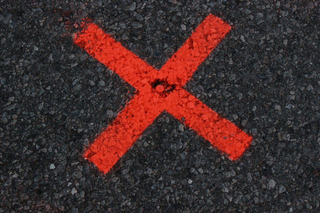 Orange,Construction,"x",Painted,On,Bike,Path