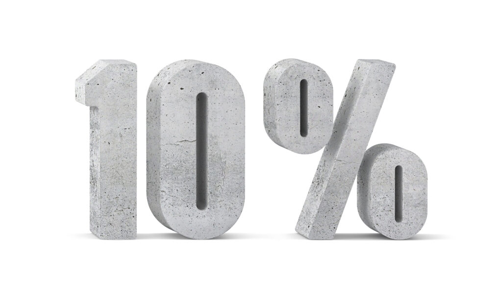 10,Percent,Discount.,Concrete,Numbers