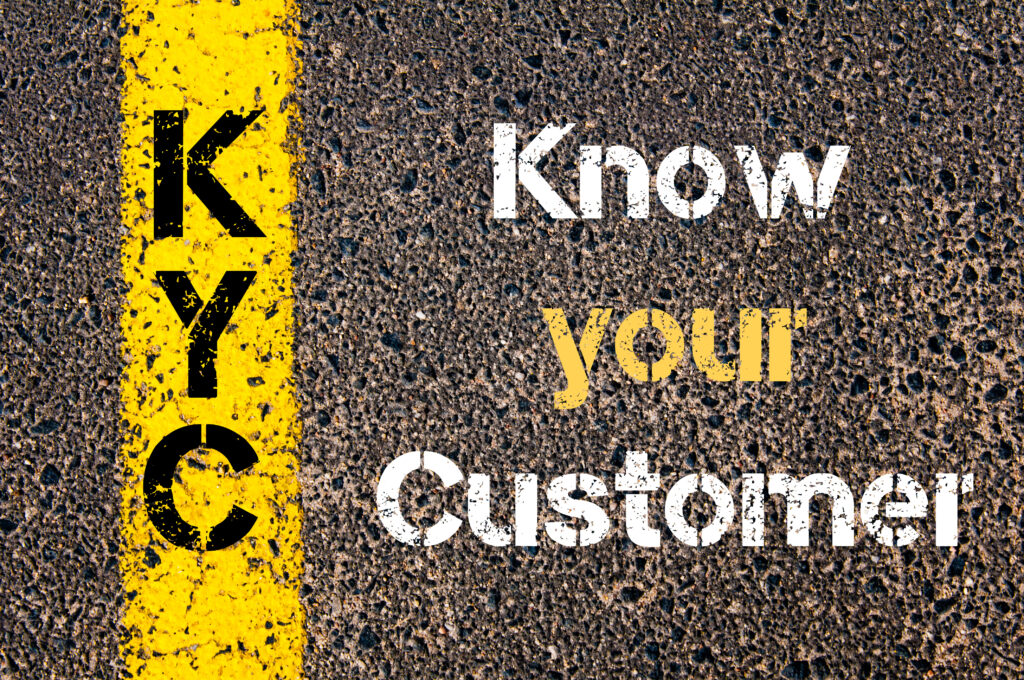Concept,Image,Of,Business,Acronym,Kyc,Know,Your,Customer,Written